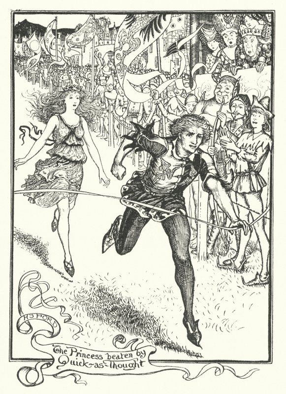 Prinsessen slått av Quick-as-Thought (gravering) av Henry Justice Ford