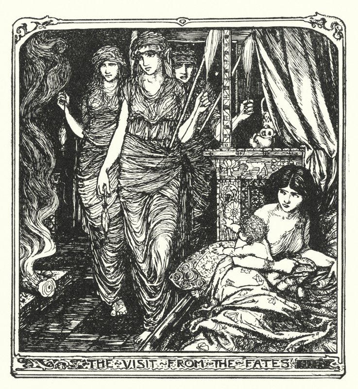 Besøket fra skjebnene (litho) av Henry Justice Ford