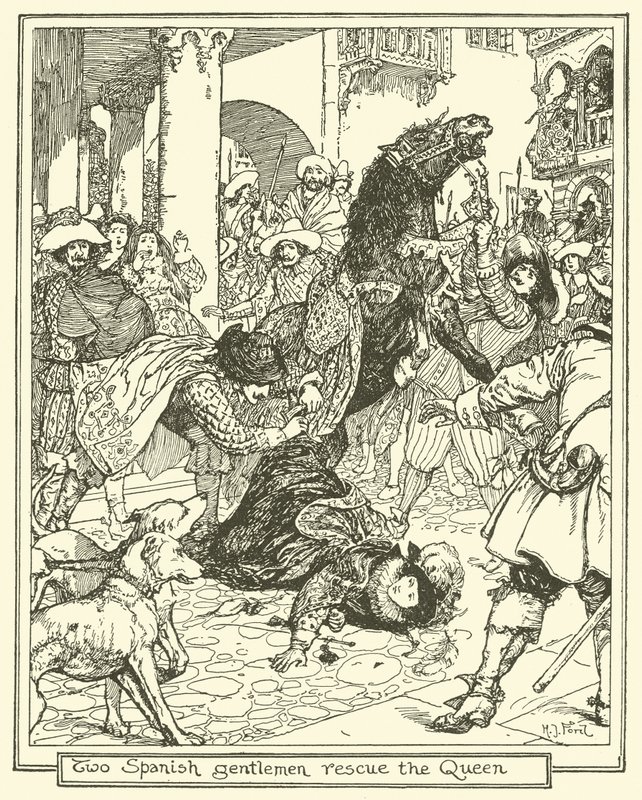 To spanske herrer redder dronningen av Henry Justice Ford