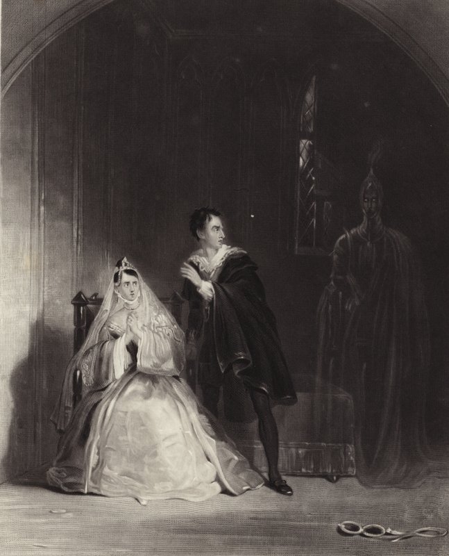 En scene fra Hamlet av Henry Liverseege