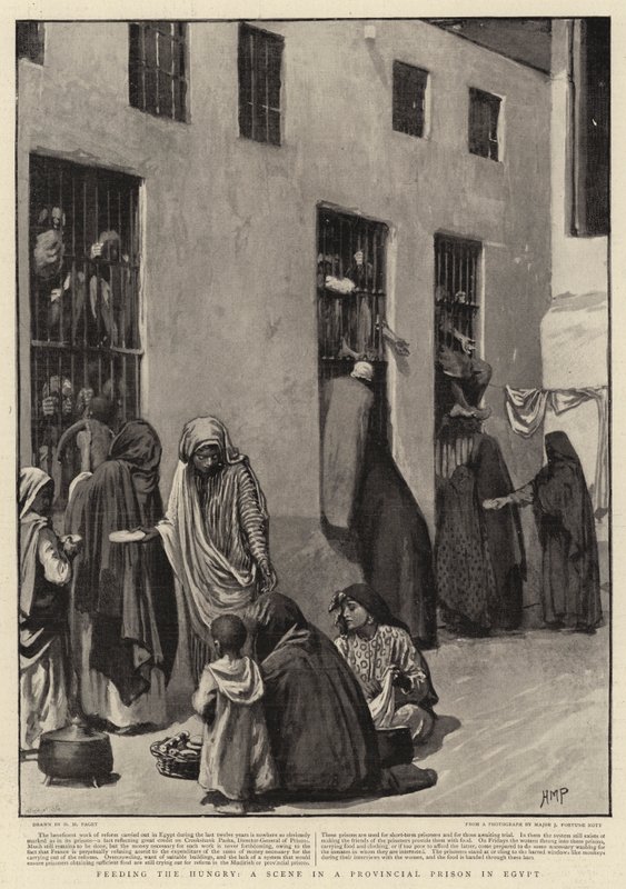Feeding the Hungry, en scene i et provinsielt fengsel i Egypt av Henry Marriott Paget