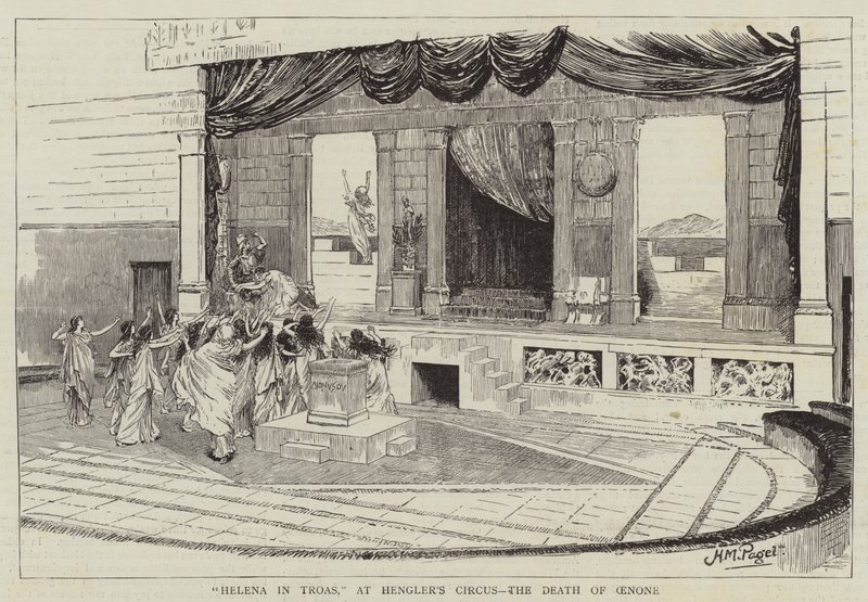 Helena i Troas, ved Henglers sirkus, Oenones død av Henry Marriott Paget