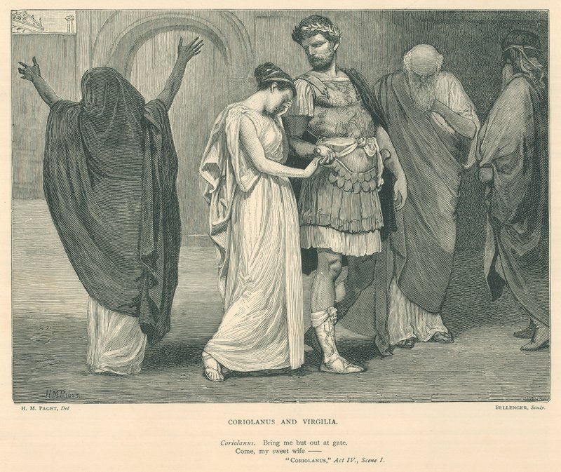 Illustrasjon for Coriolanus av Henry Marriott Paget