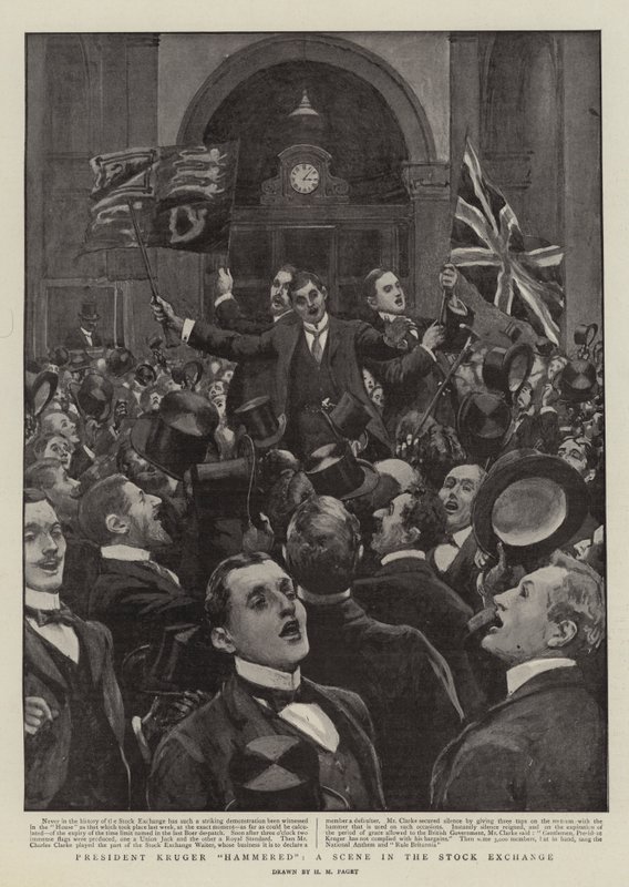 President Kruger Hammered, en scene på børsen av Henry Marriott Paget