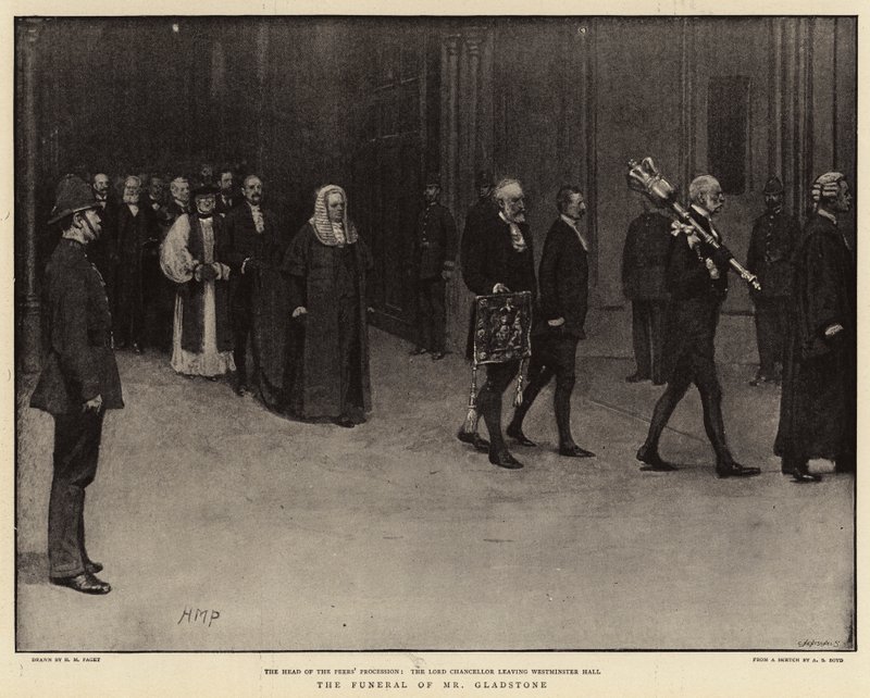 Begravelsen til Mr Gladstone av Henry Marriott Paget