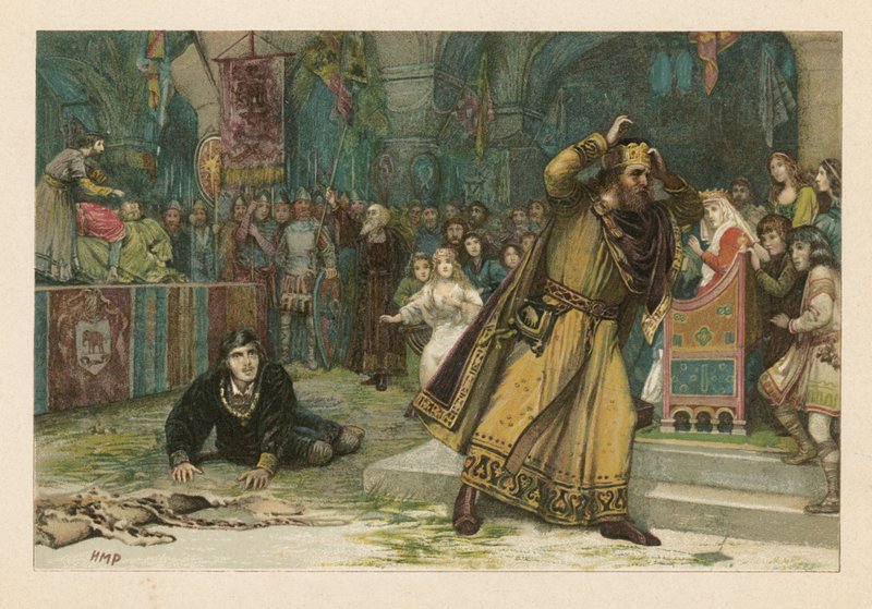 The Play Scene fra Hamlet (chromolitho) av Henry Marriott Paget