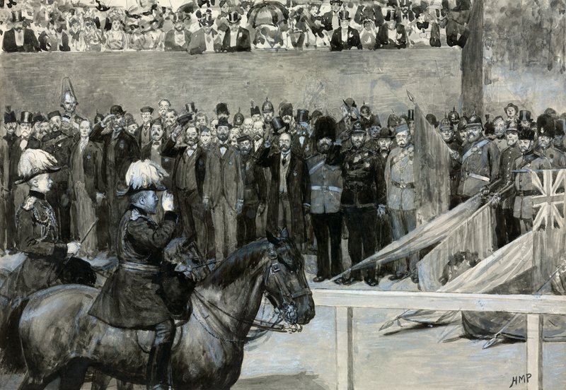 Prinsen av Wales på Volunteer Review, Horse Guards Parade av Henry Marriott Paget