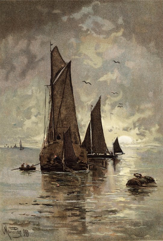 Måneoppgang utenfor Gravesend av Henry MauricePage