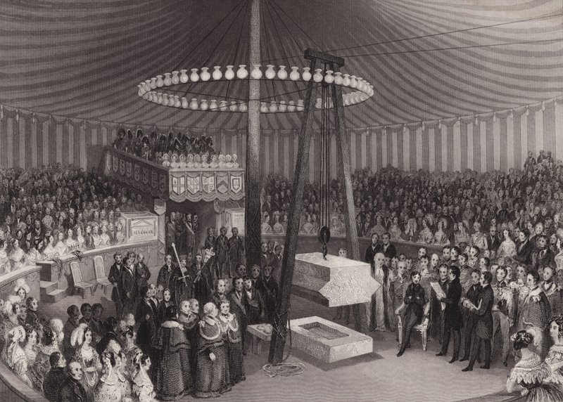 Seremoni for å legge den første steinen til New Royal Exchange av Albert, Prince Consort, City of London av Henry Melville