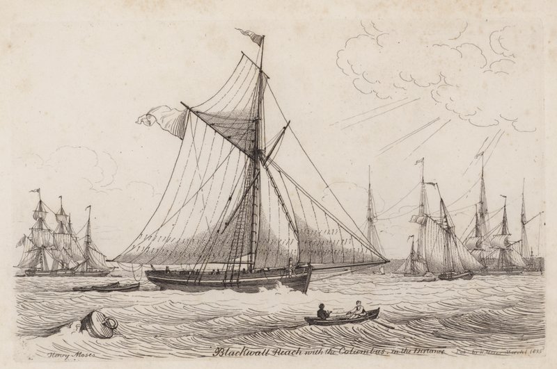 Blackwall Reach og Columbus i det fjerne av Henry Moses