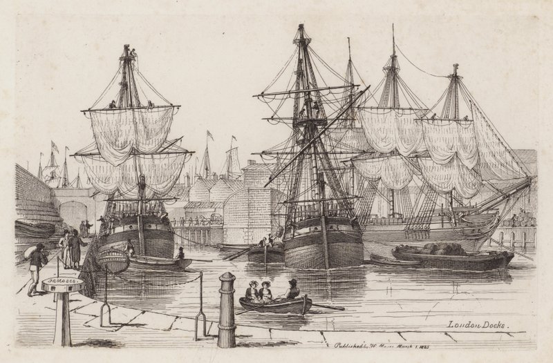 London Docks av Henry Moses