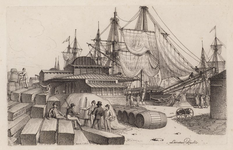 London Docks av Henry Moses