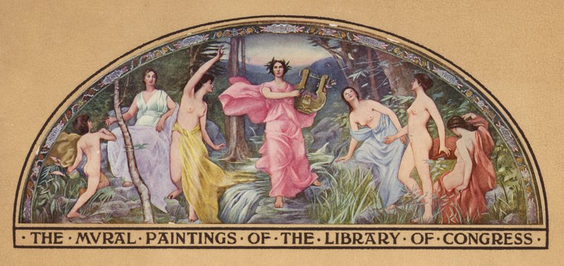 Musikken til lyrisk poesi (farge litho) av Henry Oliver Walker