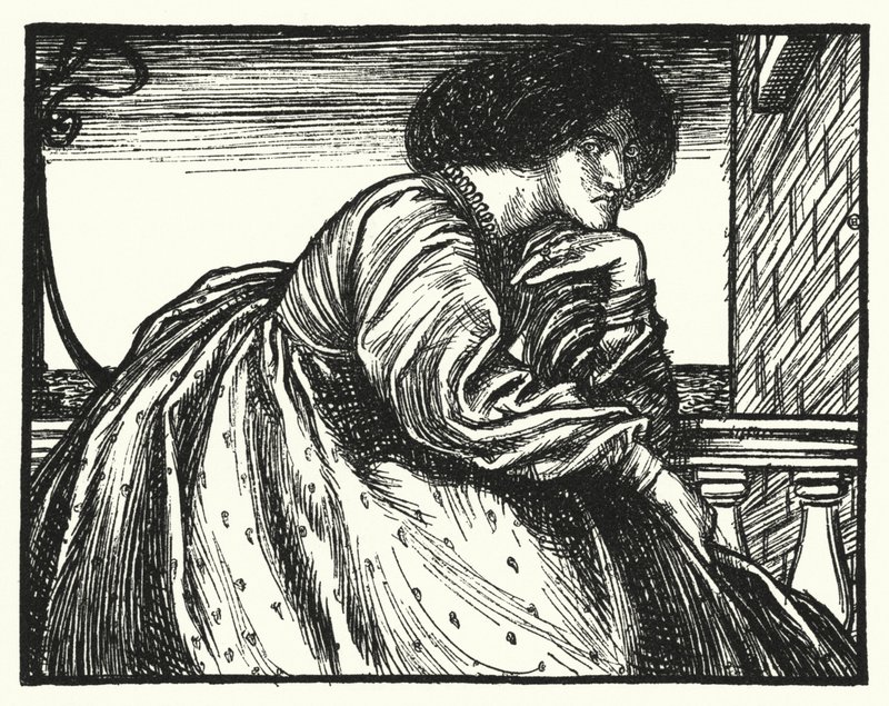 Matthew Arnold-dikt: A Modern Sappho (gravering) av Henry Ospovat