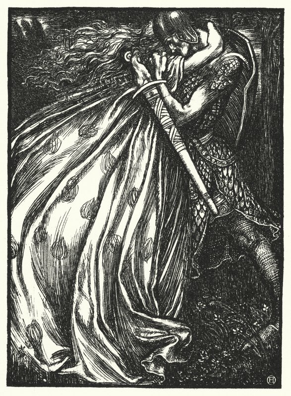 Matthew Arnold-dikt: Tristram og Iseult (gravering) av Henry Ospovat