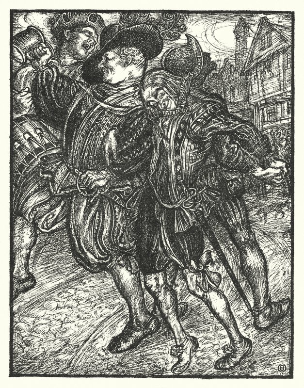 Shakespeare-sang: "And let me the canakin clink" (litho) av Henry Ospovat