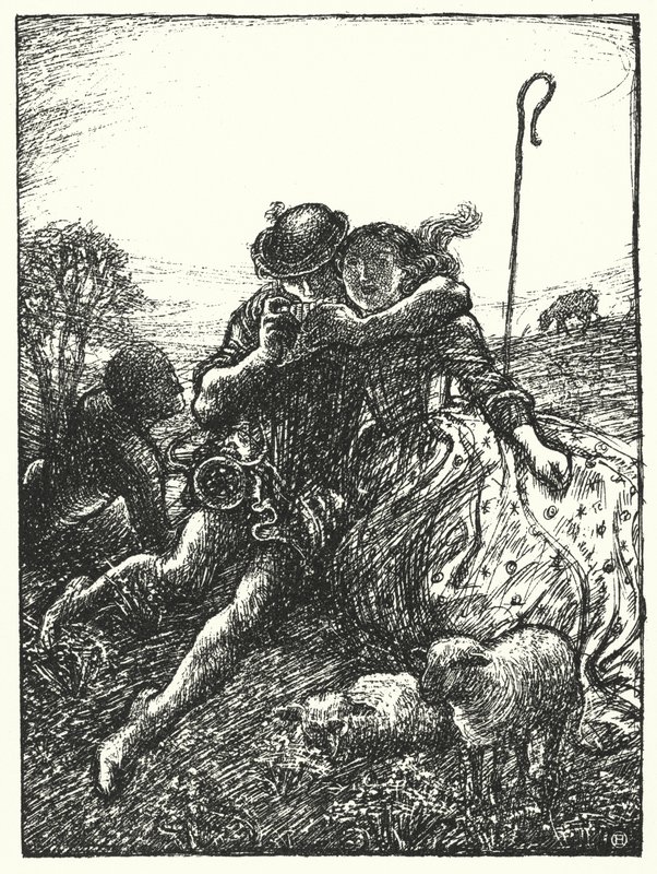 Shakespeare-sang: "When shepherds pipe on oaten straws" (litho) av Henry Ospovat