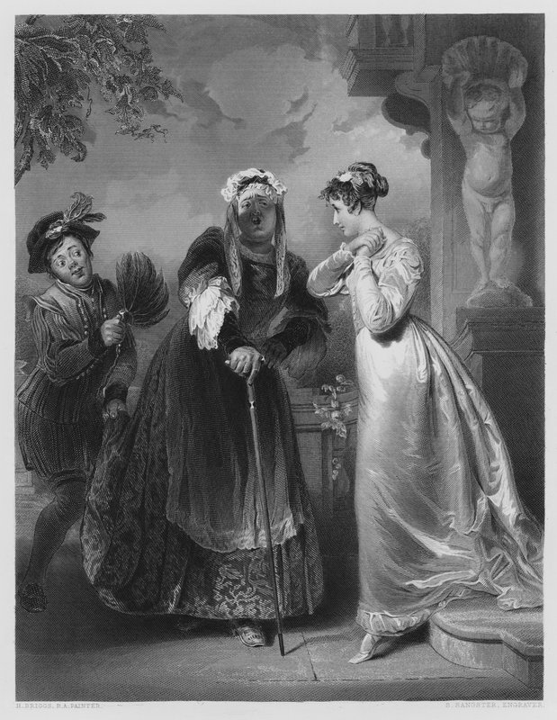 Juliet and the Nurse, fra bildet i Vernon Gallery (gravering) av Henry Perronet (after) Briggs