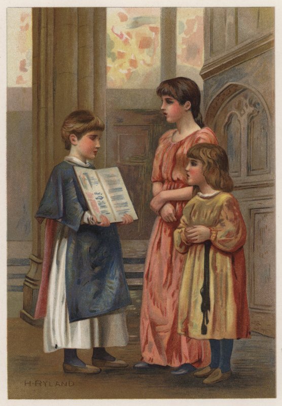 Evensong (farge litho) av Henry Ryland