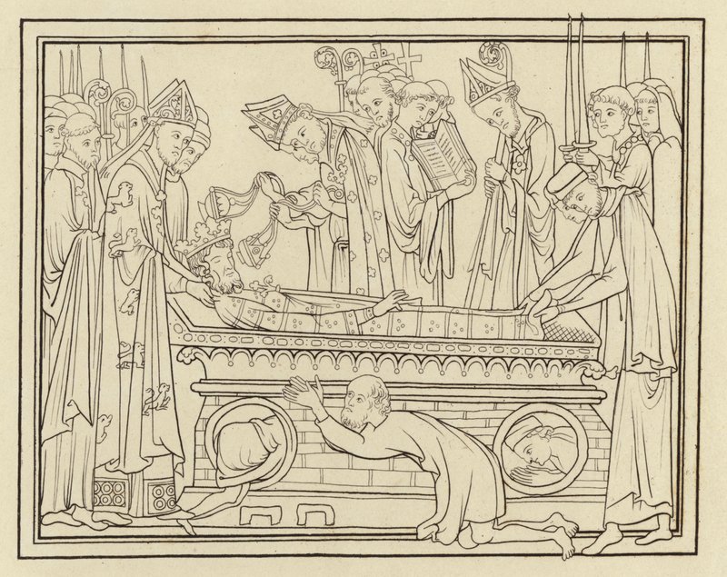 Begravelse av Edward The Confessor, omtrent på midten av 1200-tallet av Henry Shaw