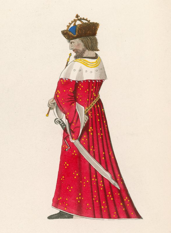 Figur 4 fra Romance of the Rose, ca 1480, i British Museum, Harl M S 4425 av Henry Shaw
