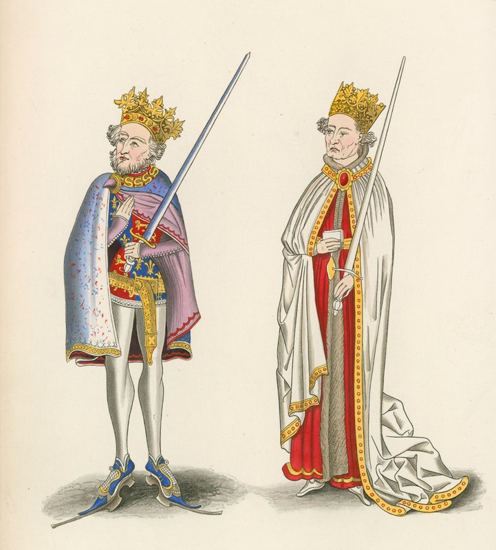Kong John og kong Henry I, ca 1440 av Henry Shaw