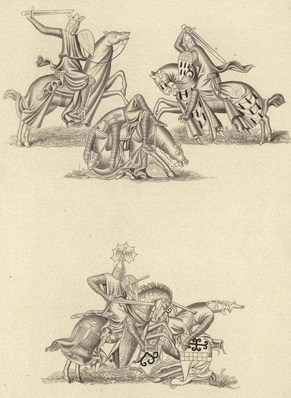 Riddere som kjemper, ca 1260 av Henry Shaw