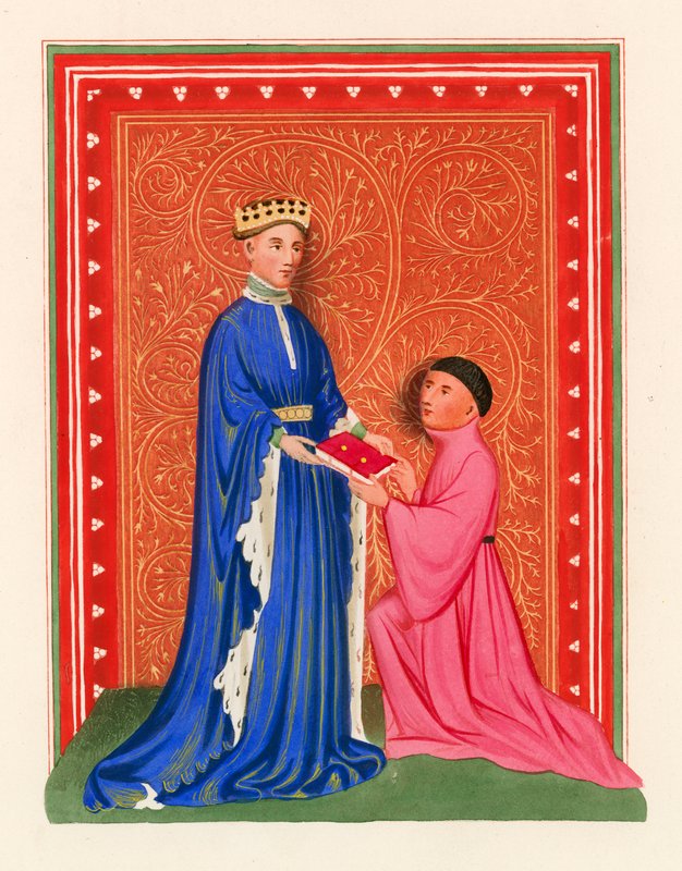 Occleve presenterer boken sin til Henry V, ca 1410 av Henry Shaw