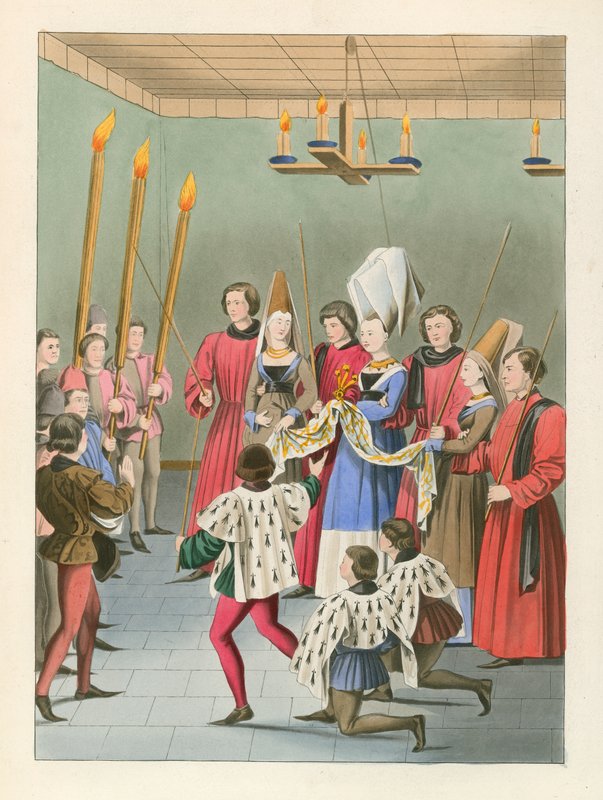The Lady of the Tournament leverer prisen, ca 1450 av Henry Shaw