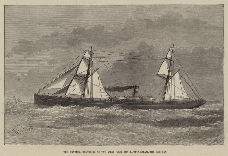 Haytian, som tilhører West India and Pacific Steam-Ship Company av Henry Spernon Tozer
