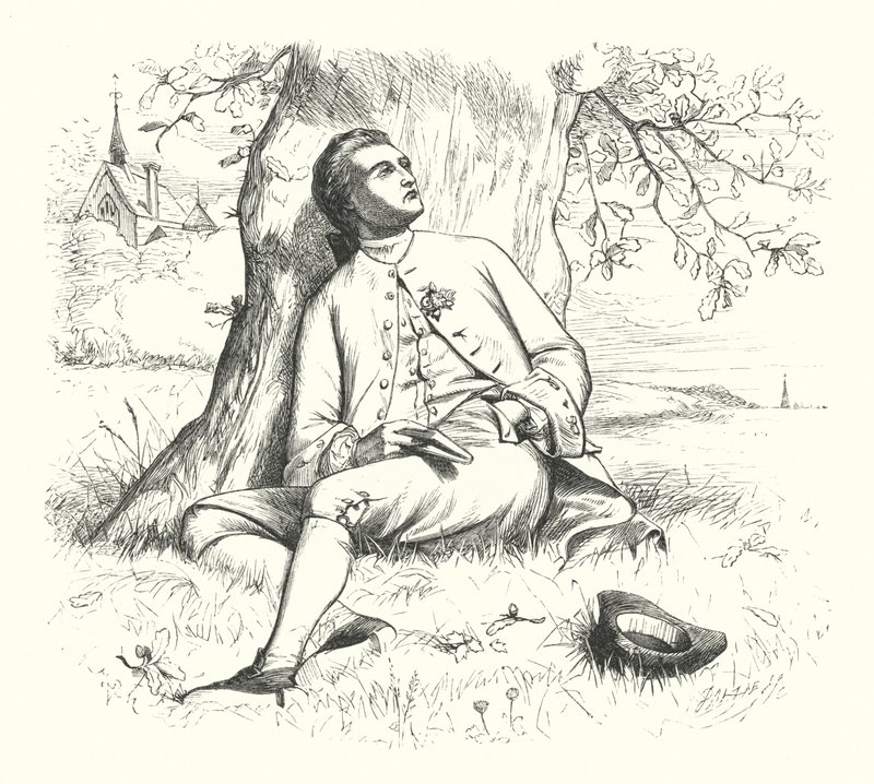 Ateisten og eikenøt (gravering) av Henry Stacey (after) Marks