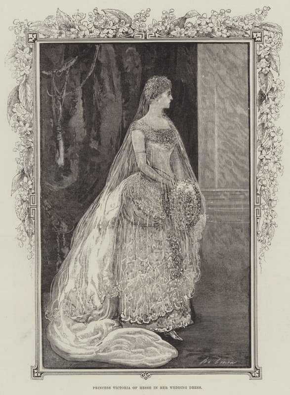 Prinsesse Victoria av Hessen i sin brudekjole av Henry Stephen Ludlow