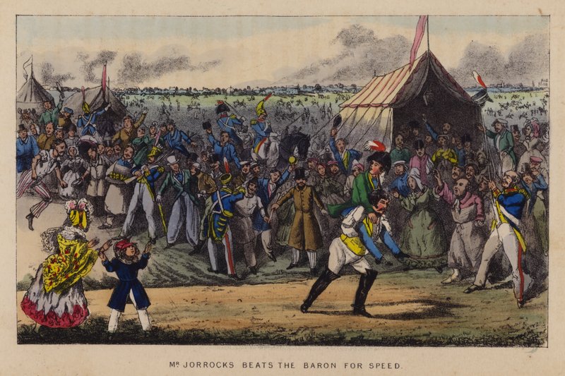 Illustrasjon for Jorrocks Jaunts and Jollities (litho-farge) av Henry Thomas (after) Alken