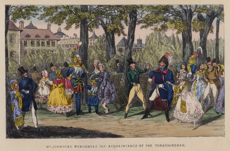 Illustrasjon for Jorrocks' Jaunts and Jollities (farge litho) av Henry Thomas (after) Alken