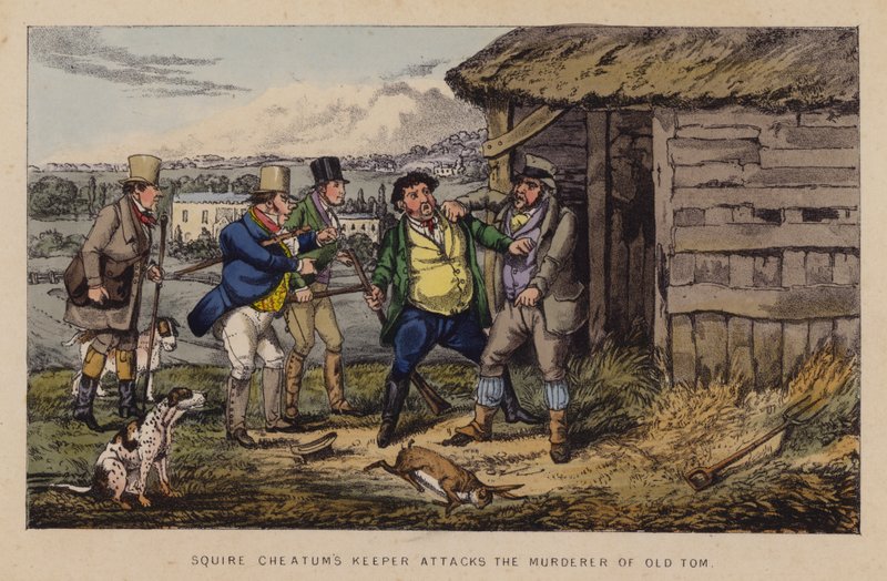 Illustrasjon for Jorrocks Jaunts and Jollities (farge litho) av Henry Thomas (after) Alken