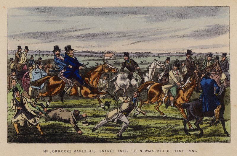 Illustrasjon for Jorrocks' Jaunts and Jollities (farge litho) av Henry Thomas (after) Alken
