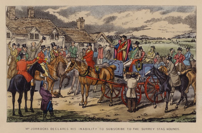 Illustrasjon for Jorrocks Jaunts and Jollities (farge litho) av Henry Thomas (after) Alken