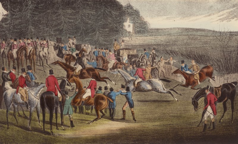 The Winning Post, Grand Leicester Steeple-Chase av Henry Thomas (after) Alken