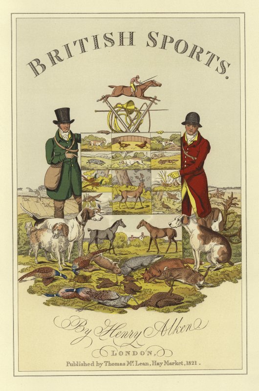 Tittelside for British Sports av Henry Alken (chromolitho) av Henry Thomas Alken