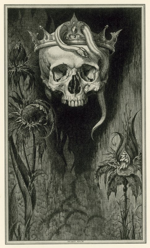 The Duchess of Malfi av John Webster: Tailpiece (litho) av Henry Weston Keen
