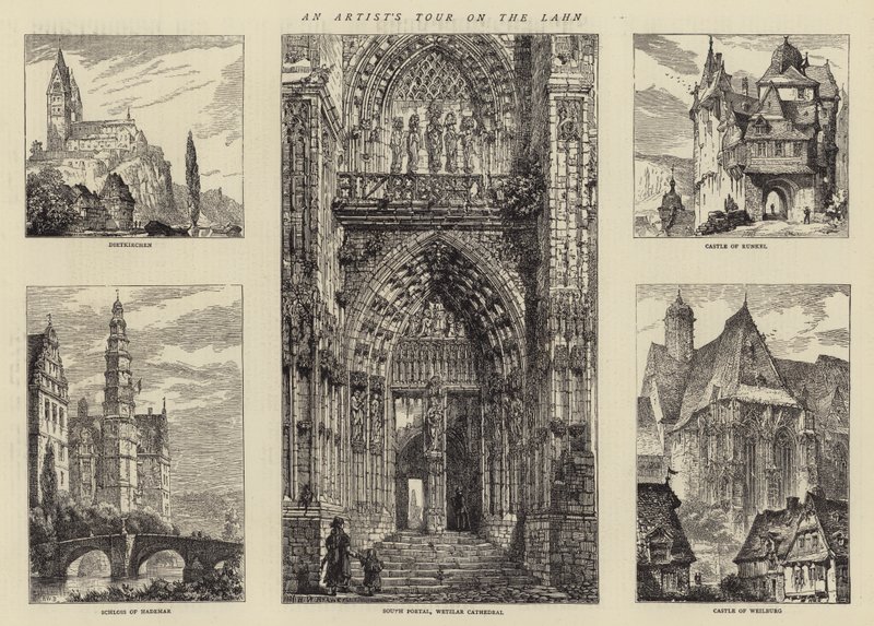 En kunstnertur på Lahn av Henry William Brewer