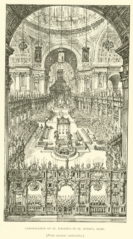 Kanonisering av St Ignatius i St Peter