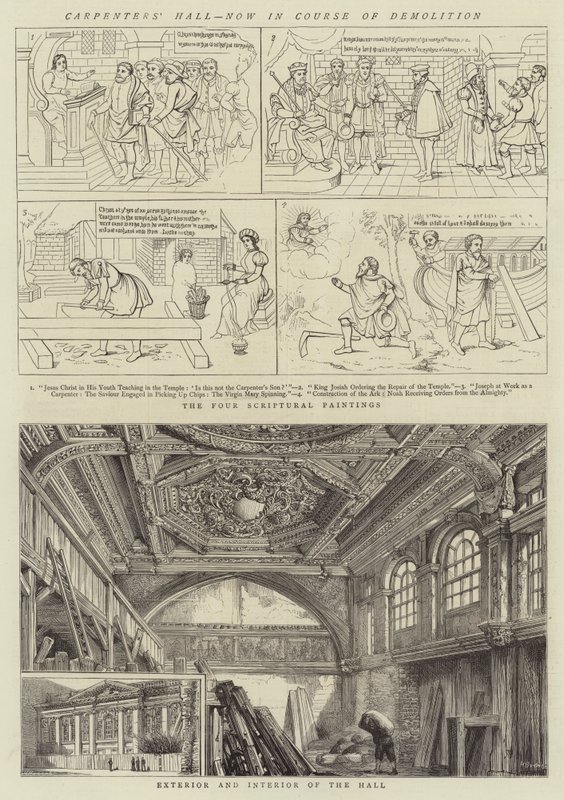 Snekkerhallen, nå under riving av Henry William Brewer