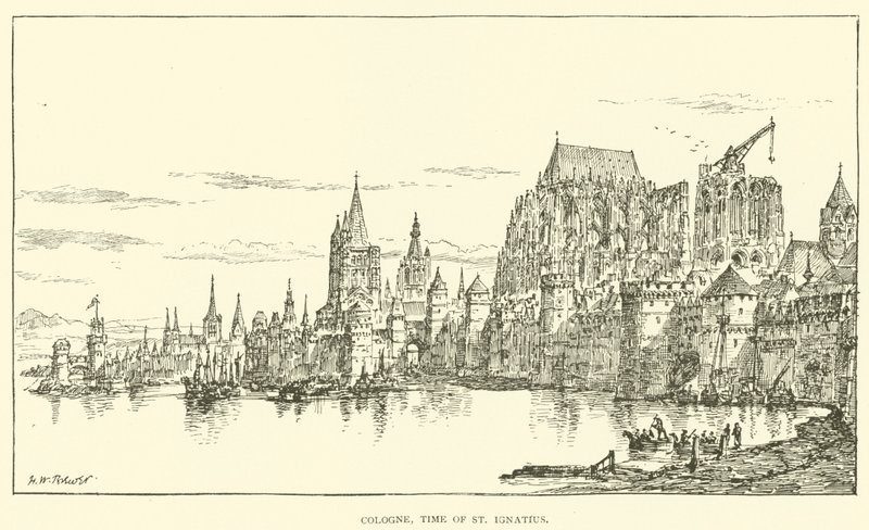 Köln, tiden for St Ignatius (gravering) av Henry William Brewer