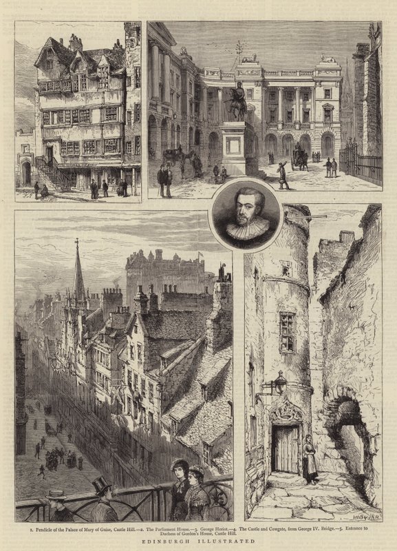 Edinburgh illustrert av Henry William Brewer