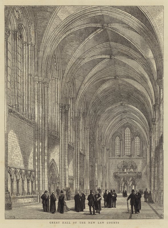 Great Hall of the New Law Courts av Henry William Brewer
