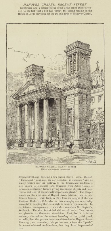 Hannover kapell, Regent Street av Henry William Brewer