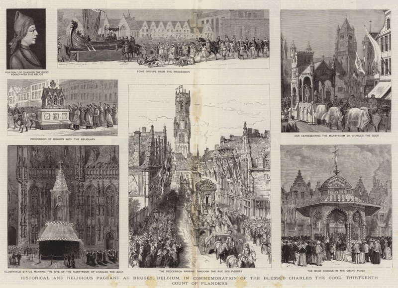 Historisk og religiøs konkurranse i Brugge, Belgia, til minne om den salige Karl den gode, trettende grev av Flandern av Henry William Brewer