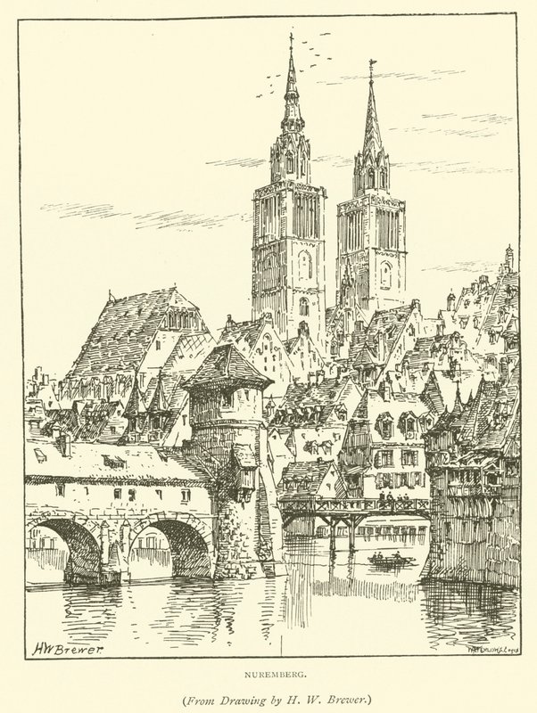 Nürnberg (gravering) av Henry William Brewer
