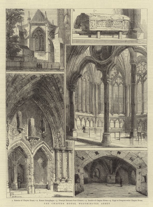 Kapittelhuset, Westminster Abbey av Henry William Brewer